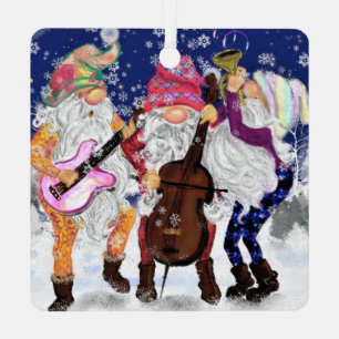 Ornement En Métal Groupe de Noël - Happy Song - Drôle