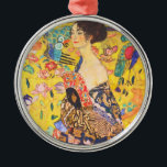 Ornement En Métal Gustav Klimt Lady Avec Fan vintage Art Nouveau<br><div class="desc">Gustav Klimt Lady Avec Fan vintage Art Nouveau</div>