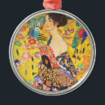 Ornement En Métal Gustav Klimt Lady Avec Fan vintage Art Nouveau<br><div class="desc">Gustav Klimt Lady Avec Fan vintage Art Nouveau</div>