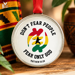 Ornement En Métal Gye Nyame CRAIGNEZ SEUL DIEU Chrétien Ghana