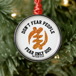 Ornement En Métal Gye Nyame PEUR SEULEMENT DIEU Parties scintillant