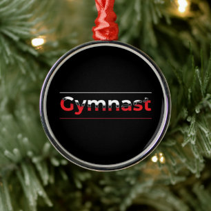 Ornement En Métal Gymnaste - Mot minimaliste moderne de gymnastique