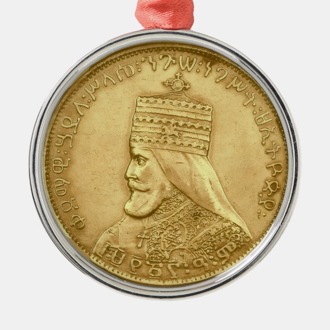 Ornement En Métal Haile Selassie Jah Rastafari Rasta photosculpture (Devant)