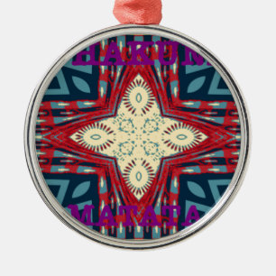 Ornement En Métal Hakuna Matata Texte Hope Art Abstrait Design d'imp