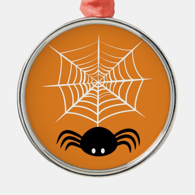 Ornement En Métal Halloween Spider Web (Devant)