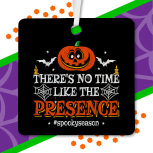 Ornement En Métal Halloween Spirit Citrouille Éffrayant Funny Hallow