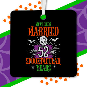 Ornement En Métal Halloween Spooktacular 52e anniversaire de mariage
