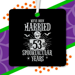 Ornement En Métal Halloween Spooktacular 53e anniversaire de mariage
