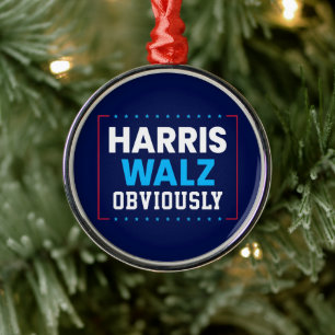 Ornement En Métal Harris Walz 2024 Évidemment