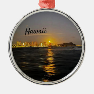 Ornement En Métal Hawaii Supermoon Sunset Croisière Moon