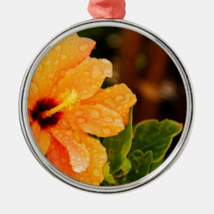 Ornement En Métal Hibiscus