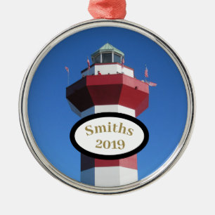 Ornement En Métal Hilton Head Harbour Town Custom Circle Ornament