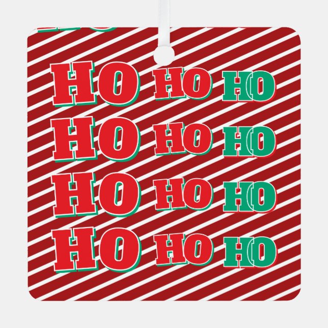 Ornement En Métal "Ho ho ho"ornament (Recto)