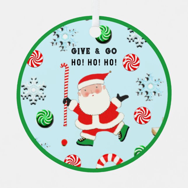 Ornement En Métal Hockey de terrain Noël en céramique collective orn (Recto)