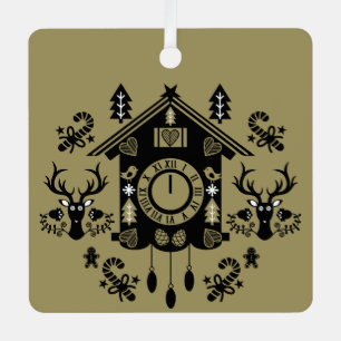 Ornement En Métal Horloge allemande Noël
