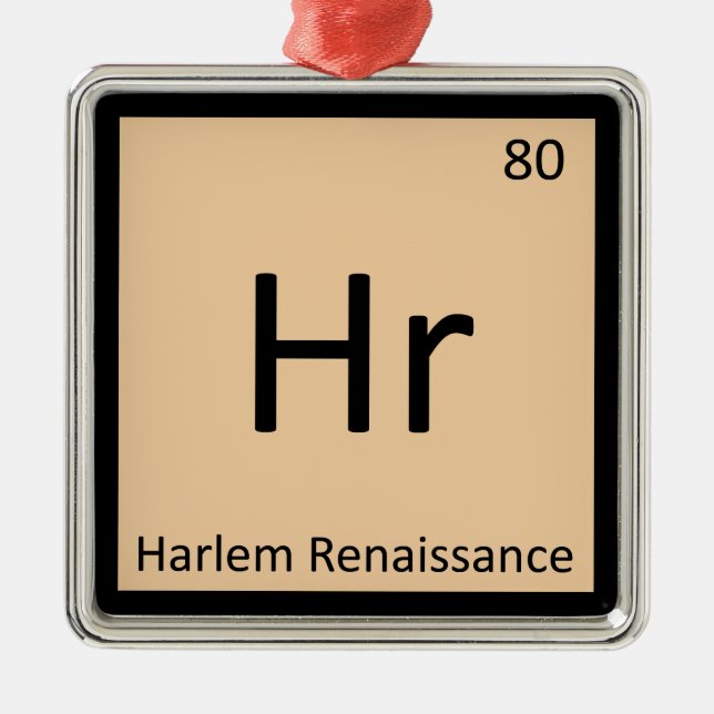 Ornement En Métal Hr - Symbole de tableau périodique de l'art Renais (Devant)