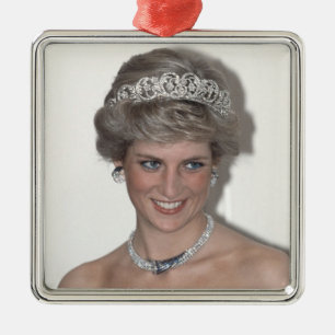 Ornement En Métal HRH Princesse Diana Xmas
