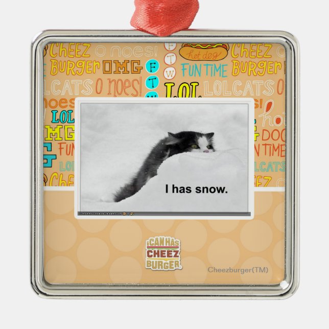 Ornement En Métal I a la neige (Devant)