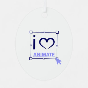 Ornement En Métal I Love Animate