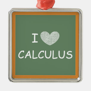 Ornement En Métal I Love Calculs
