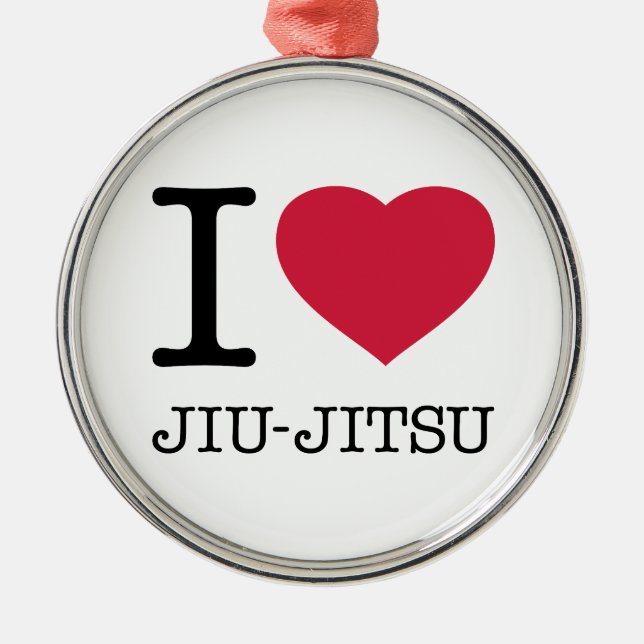 ORNEMENT EN MÉTAL I LOVE JIU JITSU (Devant)