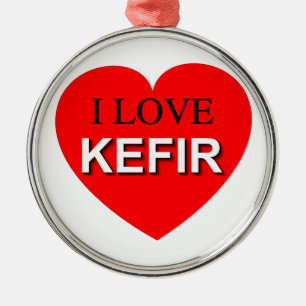 Ornement En Métal I Love Kefir