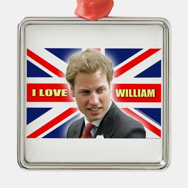Ornement En Métal I Love William (Devant)