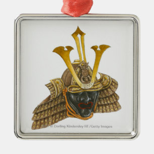 Ornement En Métal Illustration de casque samouraï du 16ème siècle