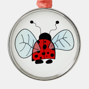 Ornement En Métal Illustration de coccinelle mignonne