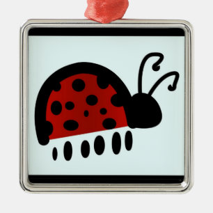Ornement En Métal Illustration de coccinelle mignonne