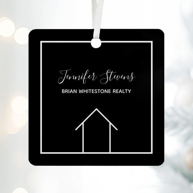 Ornement En Métal Immobilier Entreprise Moderne Personnalisé Noir No (Créateur téléchargé)