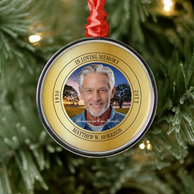 Ornement En Métal In Love Memory Photo Memorial Keepsaké (Arbre)