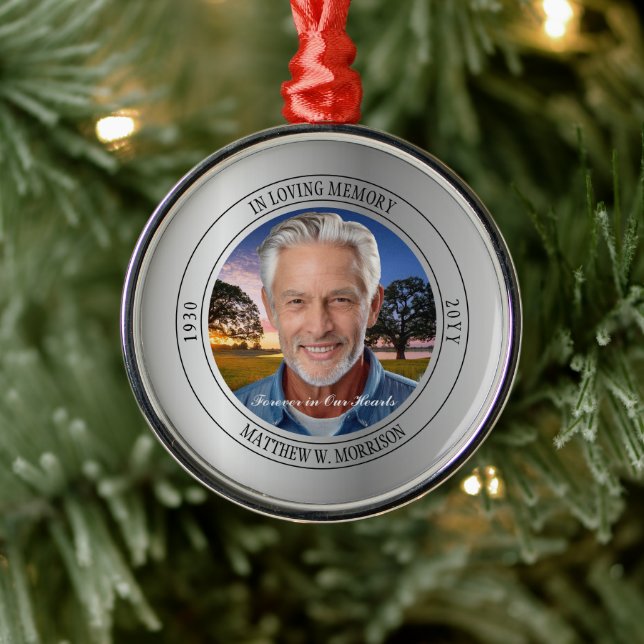 Ornement En Métal In Love Memory Photo Memorial Keepsaké (Arbre)