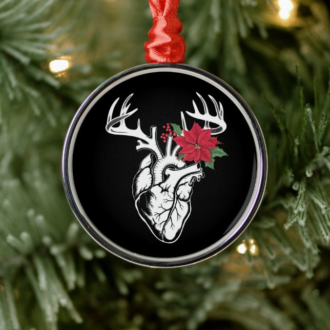 Ornement En Métal Infirmière Anatomie du coeur Reindeer Coeur Labora (Arbre)