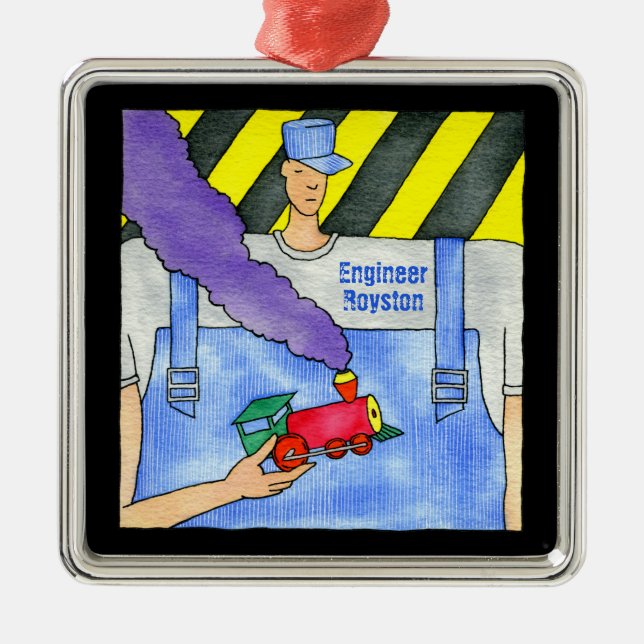 Ornement En Métal Ingénieur de train de Choo Choo (Devant)