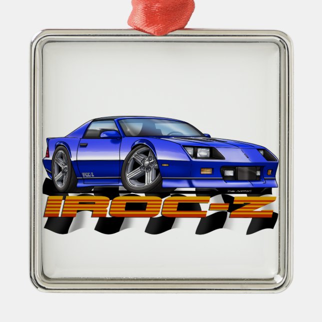 Ornement En Métal IROC bleu Z (Devant)
