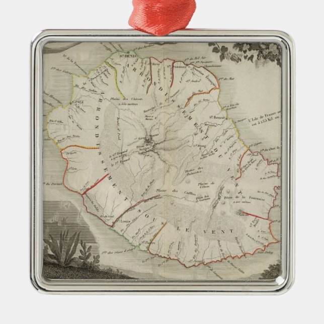 Ornement En Métal Isle De La Reunion (Devant)