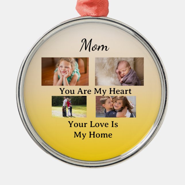 Ornement En Métal Ivory & Gold – Heartfelt Holiday Keepsake (Devant)