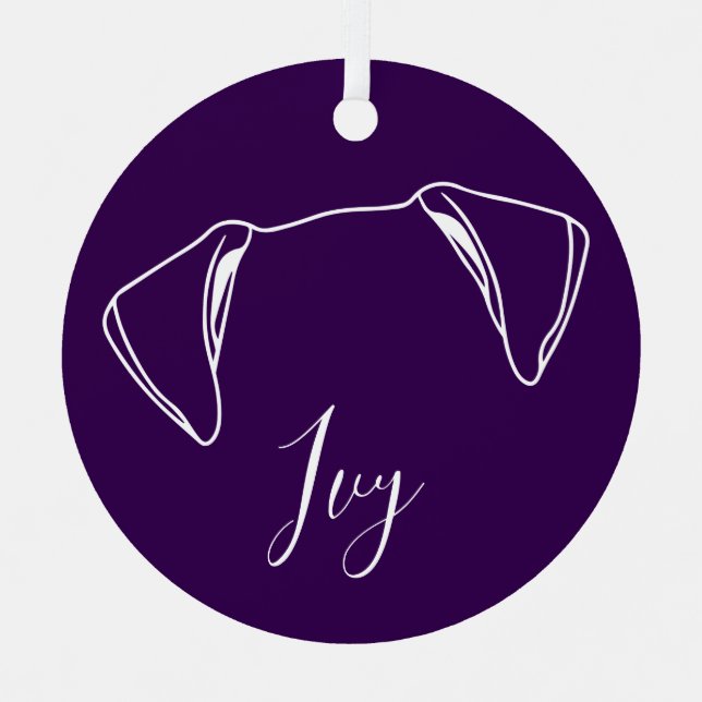 Ornement En Métal Ivy Ornament (Paw Prints) (Recto)