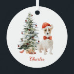 Ornement En Métal Jack Russell Dog Personalized Christmas Ornament<br><div class="desc">Jack Russell Dog Personalized Christmas Ornament</div>
