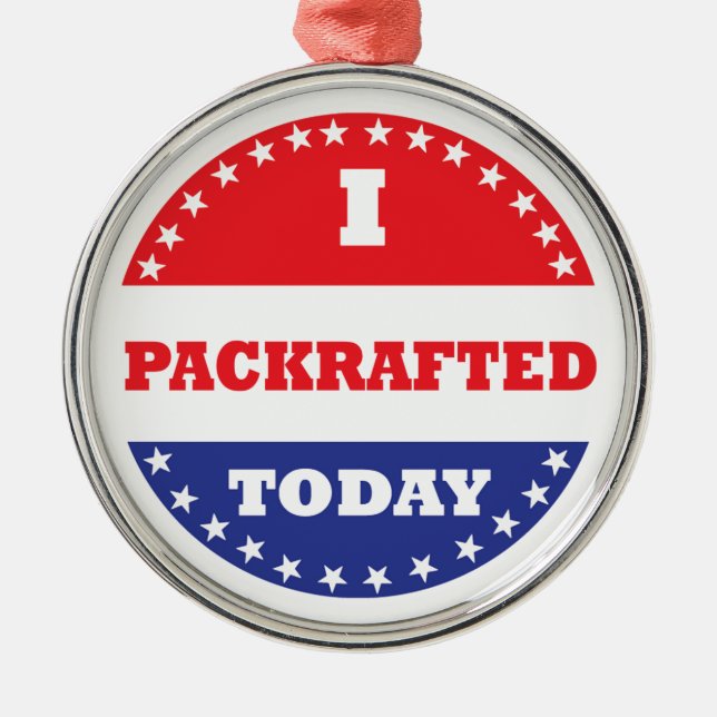 Ornement En Métal J'ai fait l'emballage aujourd'hui (Devant)