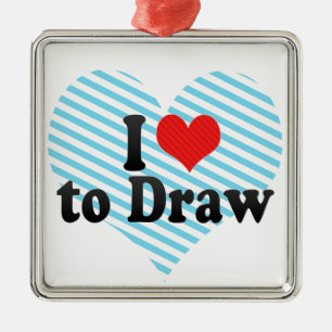 Ornement En Métal J'aime dessiner