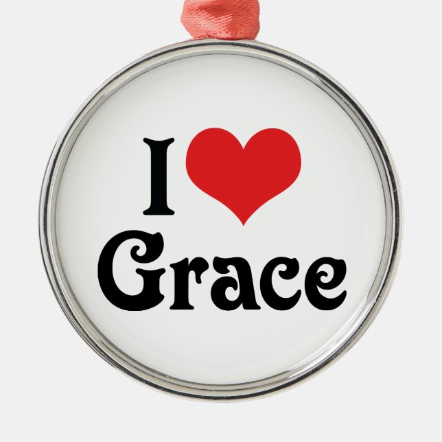 Ornement En Métal J'aime Grace (Devant)