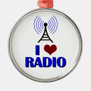 Ornement En Métal J'aime la radio