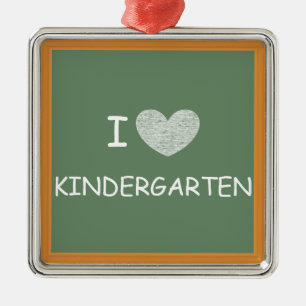 Ornement En Métal J'aime le jardin d'enfants