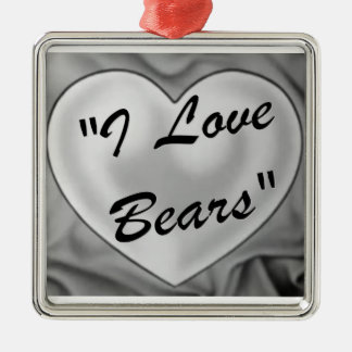 Ornement En Métal J'aime l'ornement d'ours