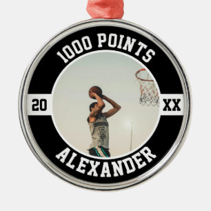 Ornement En Métal Jalon de 1000 points de carrière au basket-ball