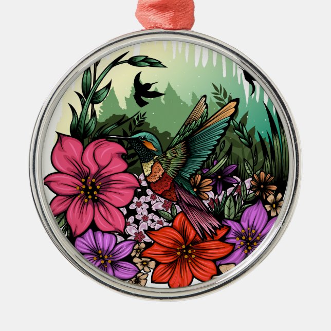 Ornement En Métal Jardin des colibris (Devant)