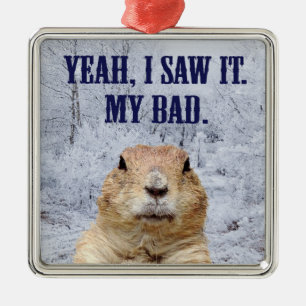 Ornement En Métal Je L'Ai Vu Jour De La Marmotte