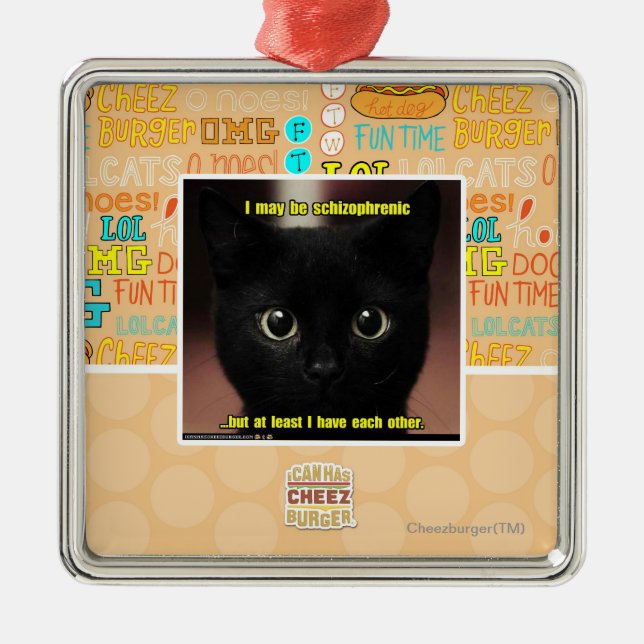 Ornement En Métal Je peux être schizophrène (Devant)